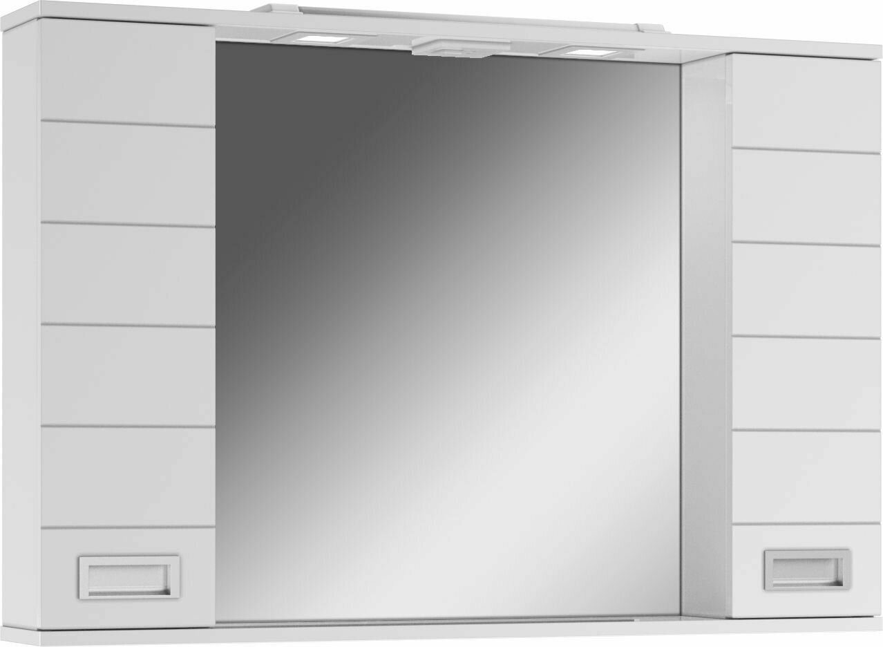 Шкаф-зеркало Cube 100 с подсветкой Домино