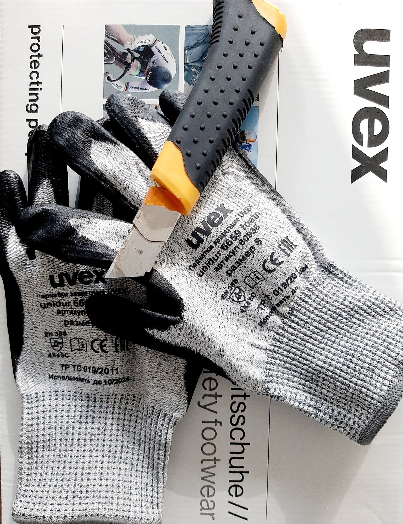 Перчатки для защиты от порезов Uvex Унидур 6659 - фотография № 2