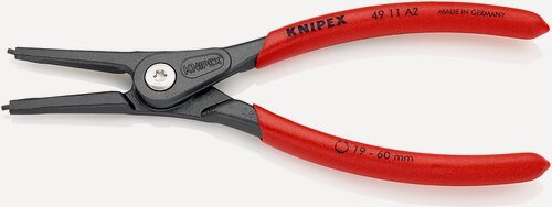 Изображение товара Щипцы KNIPEX прецизионные для внешних стопорных колец, прямые губки, d 19-60 мм, длина 180 мм KN-4911A2