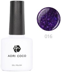 Гель-лак для ногтей ADRICOCO Gel Polish, 8 мл, 016 мерцающий фиолетовый