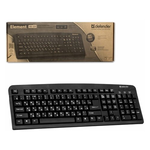 Клавиатура Defender Element HB-520 PS2 черный 45520 20шт 1319900₽