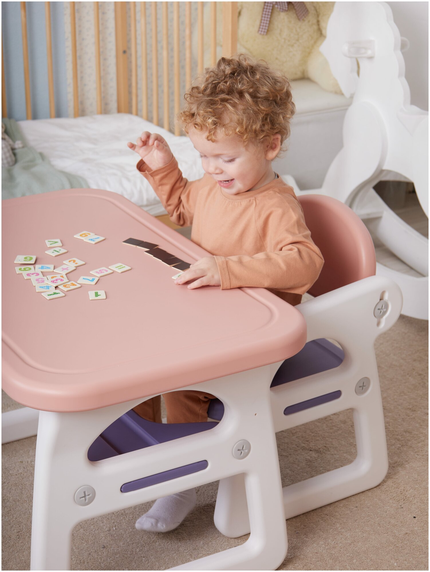 Детский стол и стул для рисования / Пластиковый комплект столика и стульчика для ребенка - фотография № 8