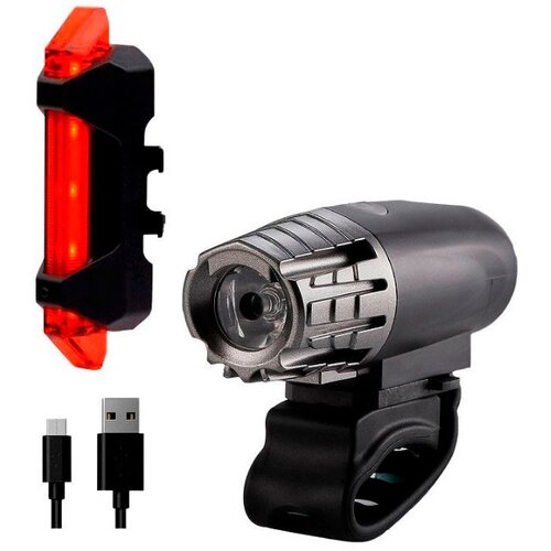 Комплект фонарей Briviga USB Bike Light EBL-2256A+EBL-3402 комплект фонарей briviga usb bike light set ebl 2255a ebl 056 350 15 lm