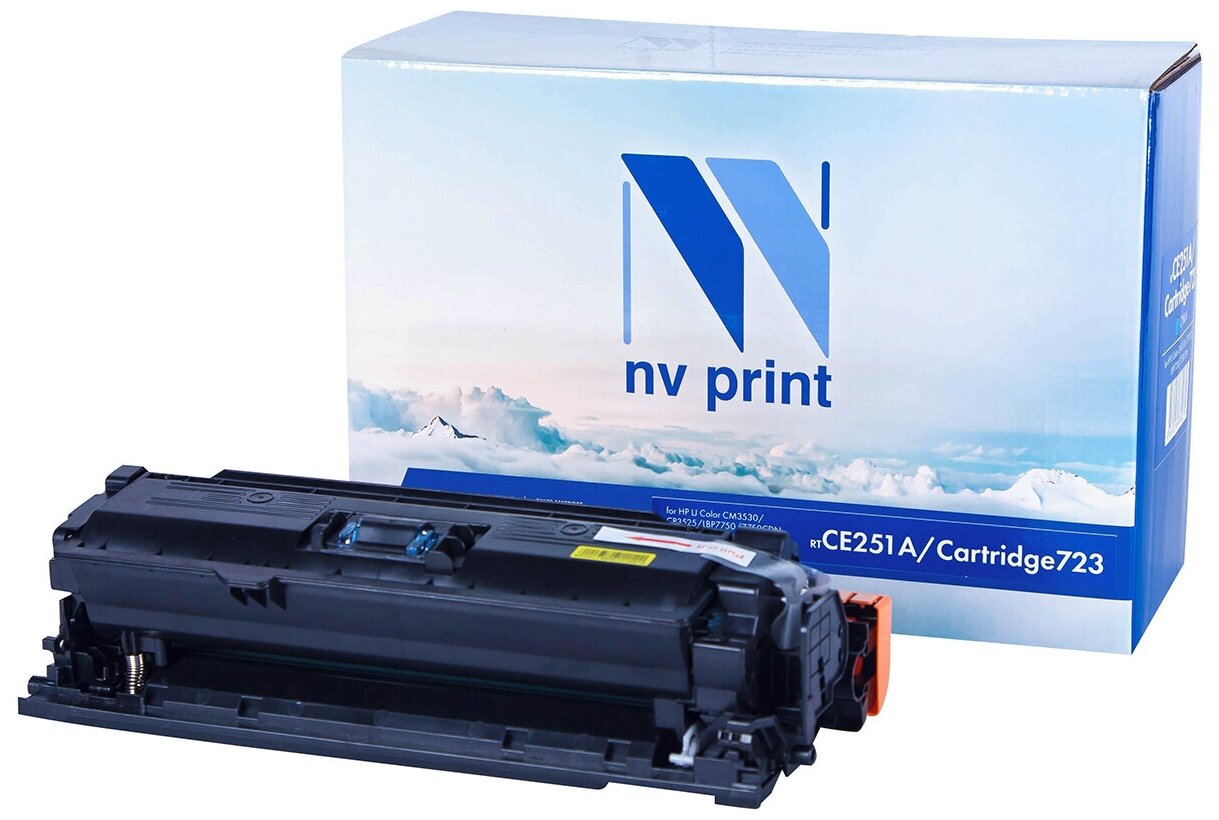 Лазерный картридж NV Print NV-CE251A, 723C для HP LaserJet Color CP3525, CP3525dn, CP3525n, CP3525x (совместимый, голубой, 7000 стр.)