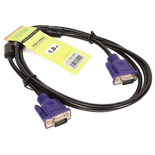 Кабель Vcom VGA (m) - VGA (m) 1.8м кабель com m com m 1 8м greenconnect gcr db9cm2m 1 8m
