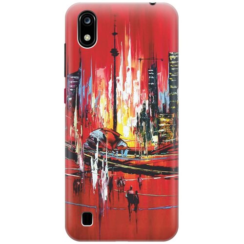 фото Cиликоновый чехол на zte blade a7 2019 / зте блейд а7 2019 с принтом "акварельный город" gosso