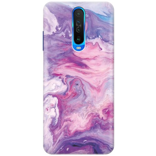 фото Cиликоновый чехол на xiaomi redmi k30 / сяоми редми к30 с принтом "purple marble" gosso