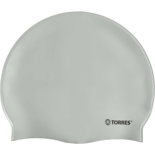 фото Шапочка для плавания torres no wrinkle, sw-12203sv, серебристый, силикон