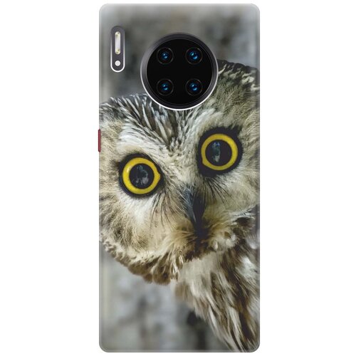 фото Re:paчехол - накладка artcolor для huawei mate 30 pro с принтом "удивленная сова"
