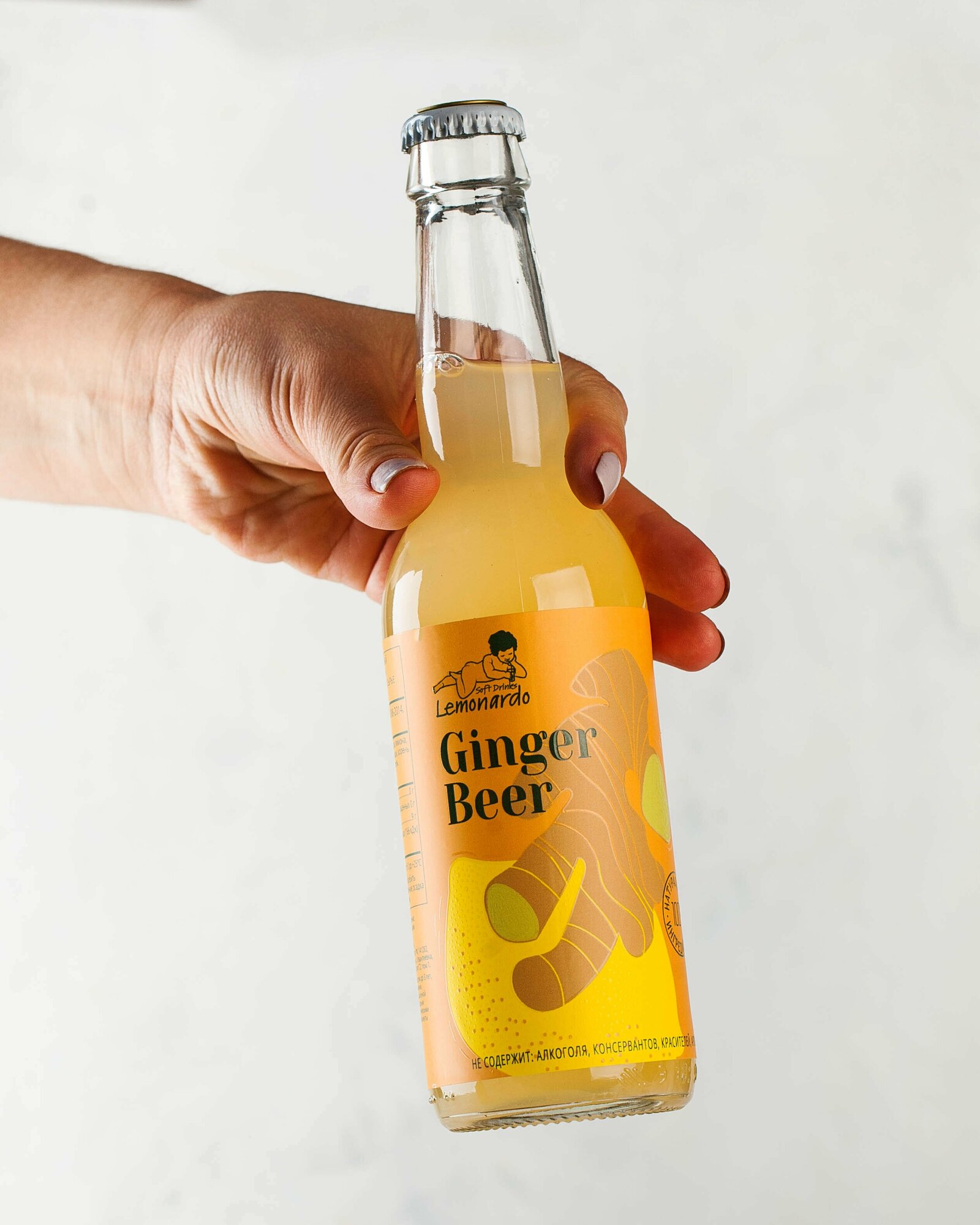 Напиток газированный Имбирный лимонад без сахара / Lemonardo Ginger Beer, стеклянная бутылка 330мл. 12шт - фотография № 6