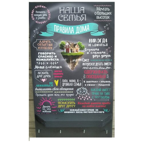 Ключница настенная для ключей с панно 