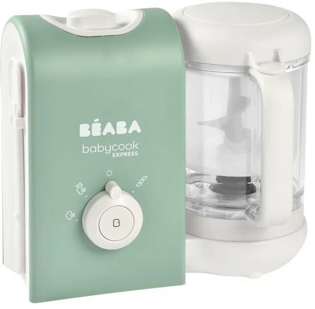 Beaba Babycook Express блендер-пароварка, Sage Green + Книга рецептов Готовим онлайн