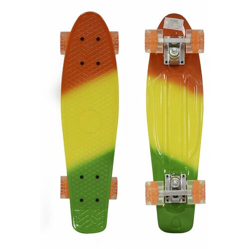 фото Скейт black aqua sk-2206d orange-yellow-green