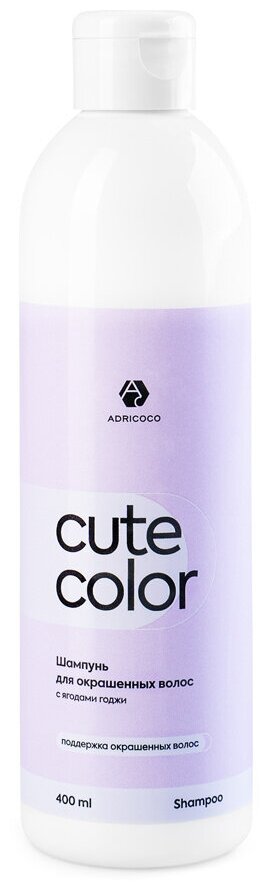 Шампунь для окрашенных волос ADRICOCO CUTE COLOR с ягодами годжи, 400 мл