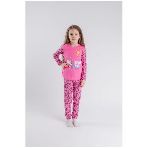 Пижама Свiтанак для девочек, брюки, размер 86.92-52, розовый