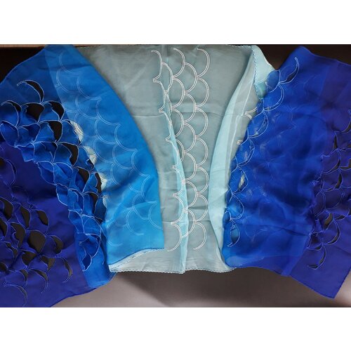 фото Платок luck life,200х50 см, синий, голубой