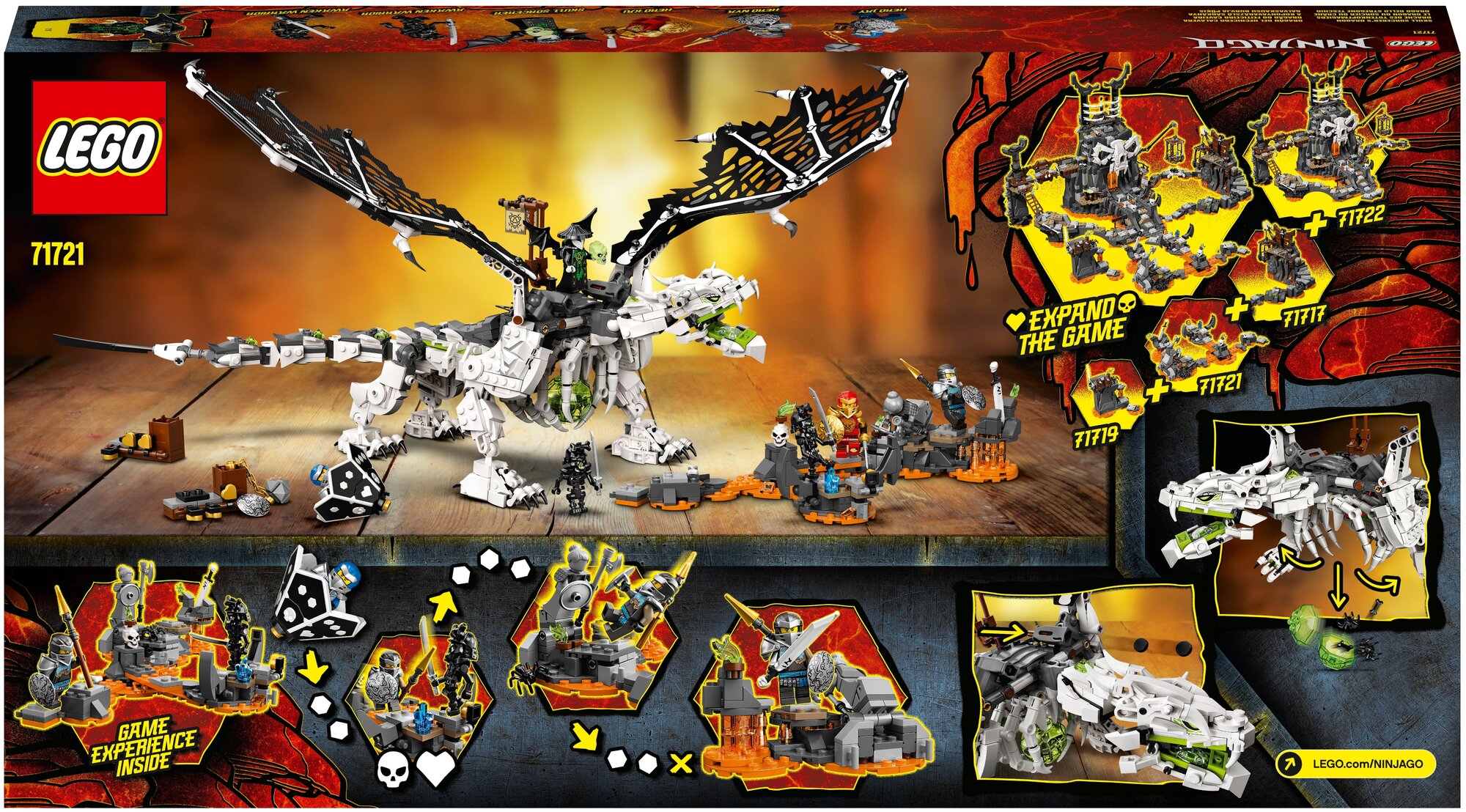 Конструктор LEGO Ninjago Дракон чародея-скелета, 1016 деталей (71721) - фото №2