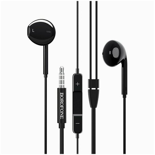 Проводные наушники с микрофоном вкладыши Borofone BM30 series 35 Jack чёрные 40900₽