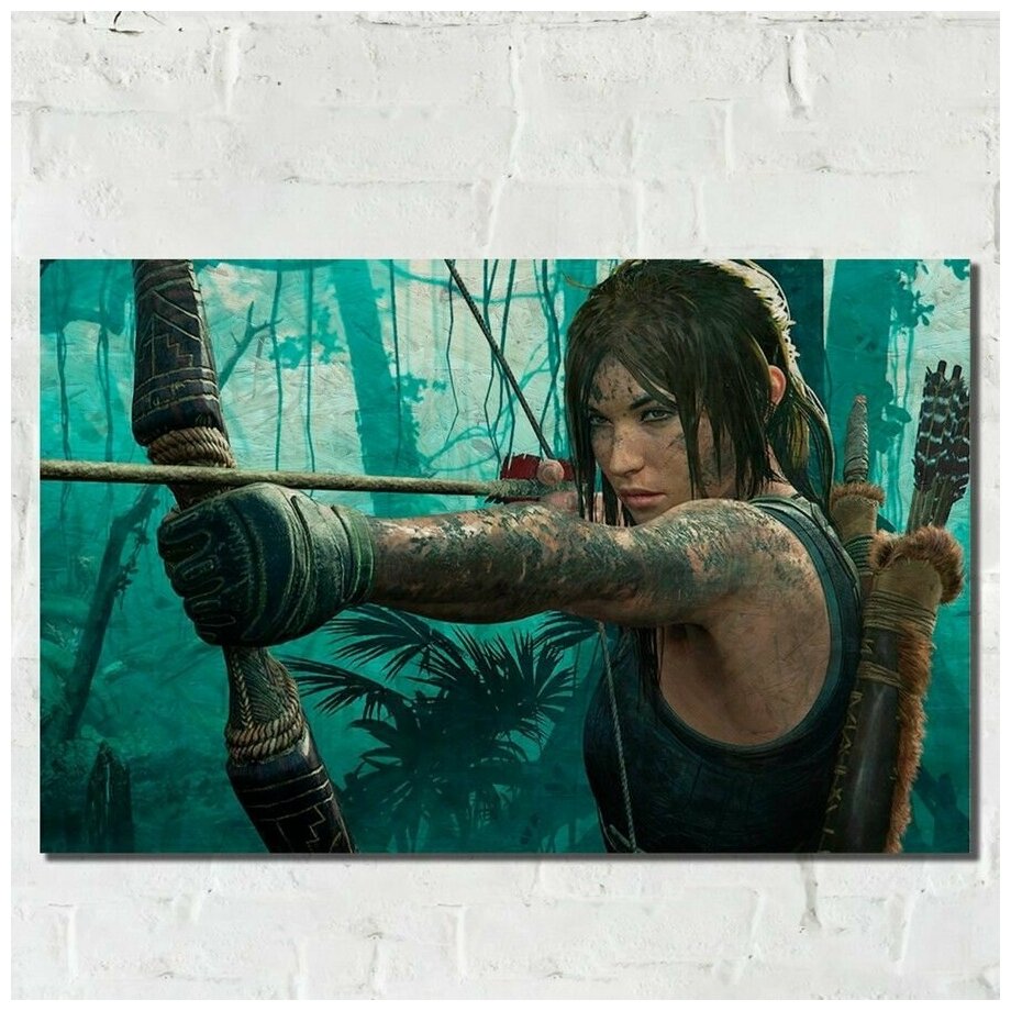 Картина интерьерная на рельефной доске, рисунок ОСП игра Shadow of the Tomb Raider - 11948