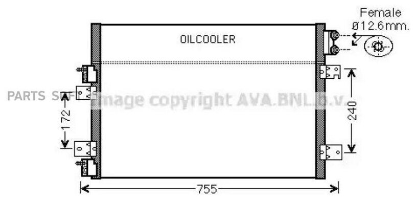 AVA CRA5113 Радиатор кондиционера внешний