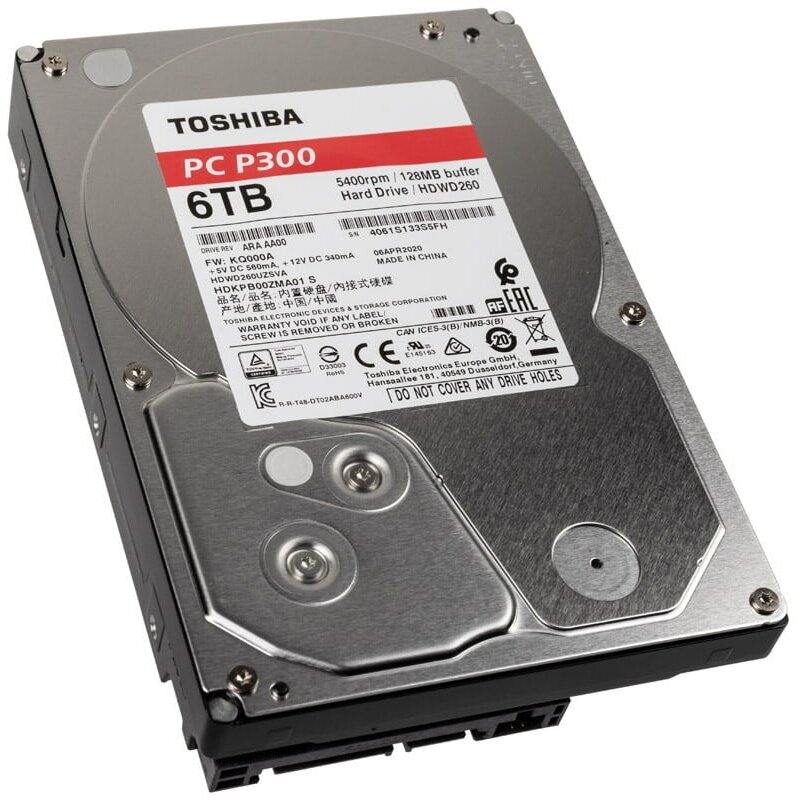 Жесткий диск TOSHIBA P300 , 6Тб, HDD, SATA III, 3.5" - фото №5