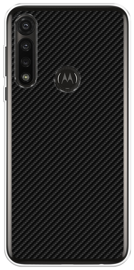 Силиконовый чехол на Motorola Moto G Power 2020 / Моторола Мото G Пауэр 2020 "Черный карбон"