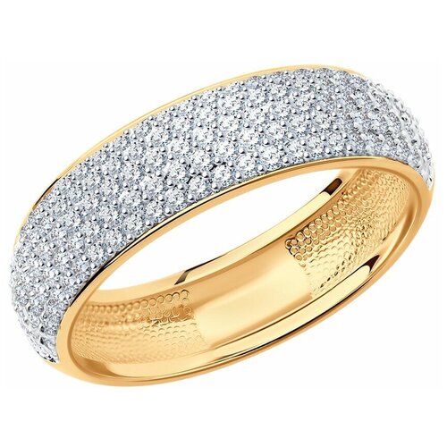 Кольцо SOKOLOV, красное золото, 585 проба, бриллиант, размер 19.5, золотой miuz ru золотое кольцо c агатом и бриллиантами