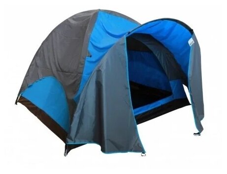 Палатка трекинговая трехместная LANYU LY-1705, синий/серый