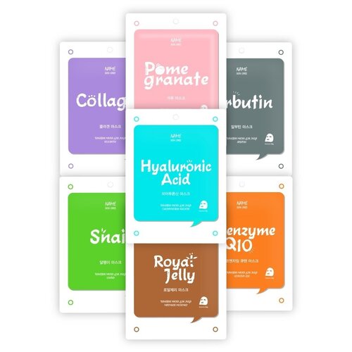 фото Тканевая маска для лица «name skin care» набор 5 штук + 2 штуки ( 7 видов масок ), корея
