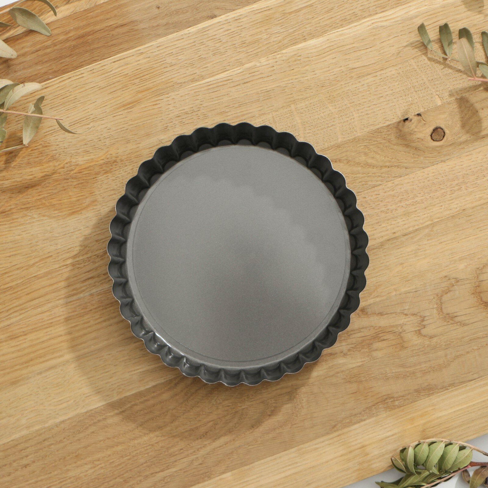 Форма для выпечки «Жаклин. Рифлёный круг», d=13,5 см, съёмное дно, антипригарное покрытие, цвет чёрный - фотография № 8