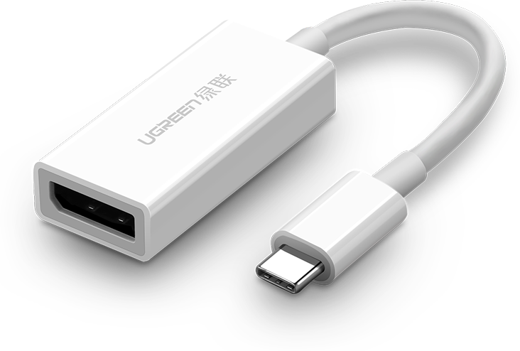Адаптер UGREEN USB-C - DisplayPort. 4K@60Гц. 15см. цвет белый (40372)