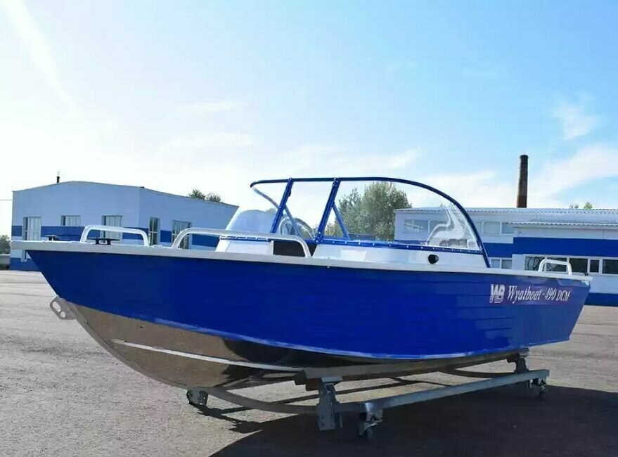 Моторная лодка Wyatboat-490 DCM NEW/ Алюминиевый катер/ Лодки Wyatboat