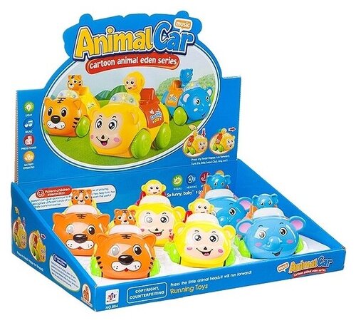 Фигурки Гратвест Animal Car 804, 6 шт.