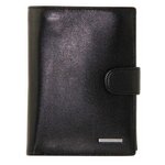 Кошелек портмоне кожаный черный документы Pratero K 20907 - изображение