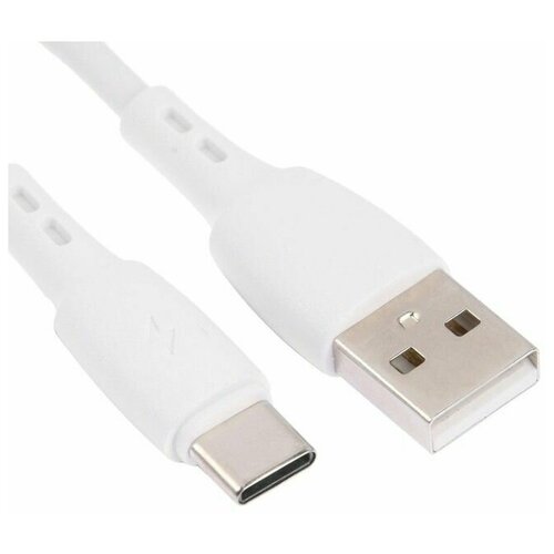 Кабель CAR-C-AC1M-WH, Type-C - USB, 2.4 А, 1 м, белый