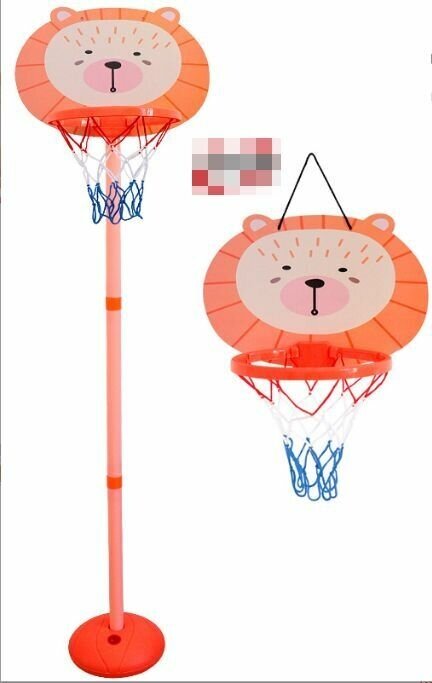 Баскетбольное кольцо детское на стойке "Лев" мяч насос набор детский для игры в баскетбол напольный для дома и улицы