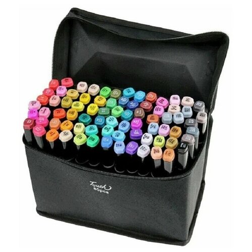 фото Маркеры для скетчинга / двусторонние / набор профессиональных маркеров / скетч маркеры / 48 штук vanko