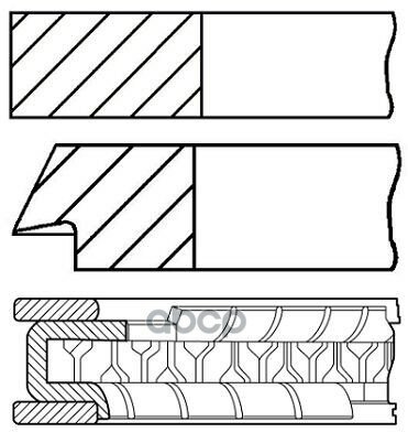 08-502800-00_Кольца Поршневые! D76.5x1.2x1.5x2.5 Std (1) Vw Golf 94> Goetze арт. 0850280000