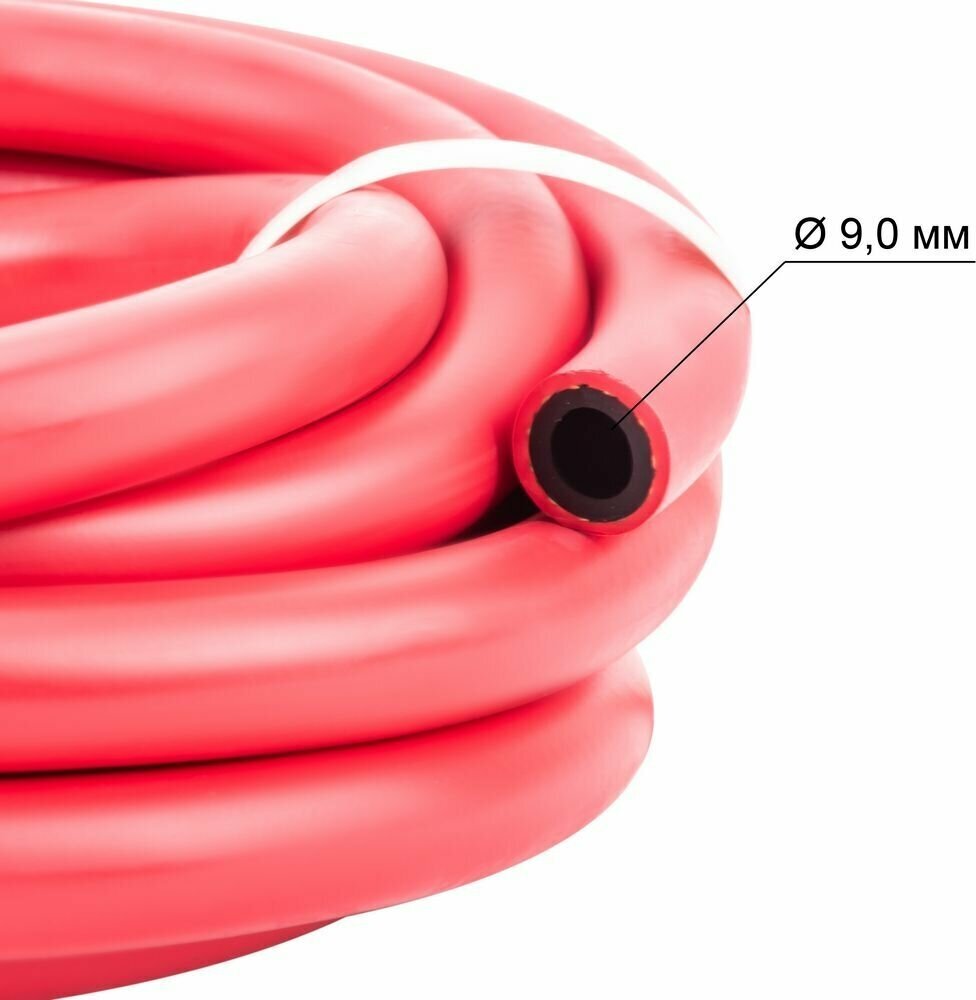 Рукав для газовой сварки красный д.9 мм (1 класс бухта 5 метров)