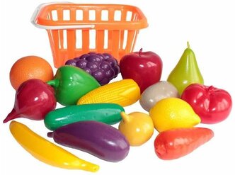 Набор продуктов СТРОМ Фрукты и овощи У758 оранжевый/зеленый/разноцветный