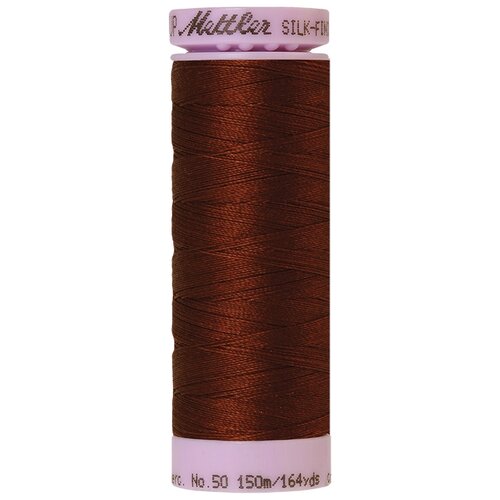 Нить для машинного квилтинга SILK-FINISH COTTON 50, 150 м 100% хлопок 0173 Friar Brown ( 9105-0173 )