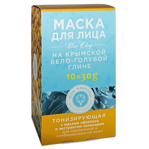 Дом Природы Маска Тонизирующая на основе крымской бело-голубой глины, 30 г