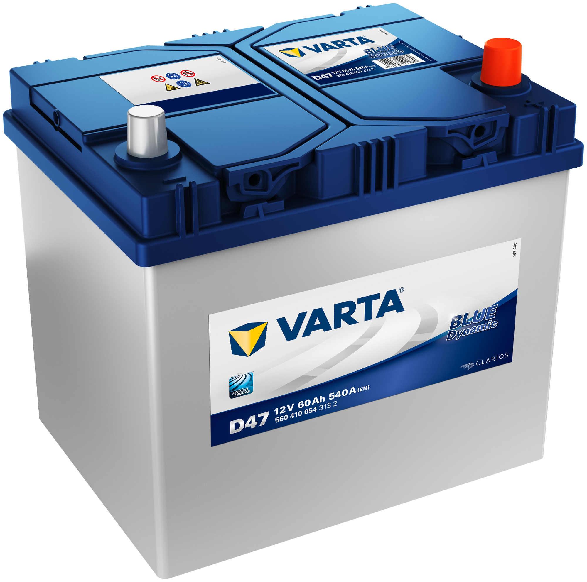 Аккумулятор автомобильный Varta Blue Dynamic Asia D47 60 А/ч 540 A обр. пол. Азия авто (232x173x225) 560410 без бортика