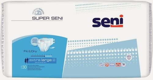 Изображение товара Seni Подгузники для взрослых Super, 130-170 см, XL (30 шт.)