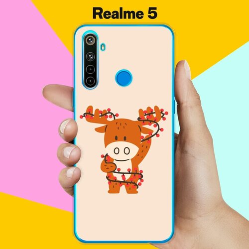 Силиконовый чехол на realme 5 Олень / для Реалми 5 силиконовый чехол на realme 5 медведи для реалми 5