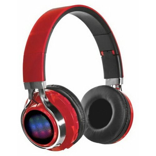 Наушники LuazON RX-1 беспроводные накладные BT 42 250 мАч LED FM microSD красные 188500₽
