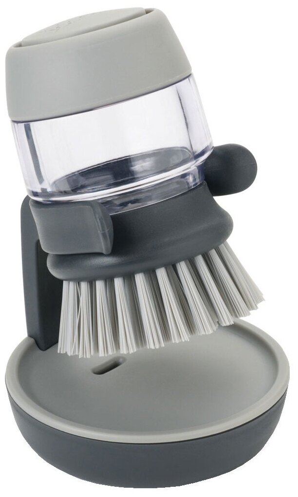 Щетка с дозатором моющего средства Joseph Joseph Palm scrub, серый, 1
