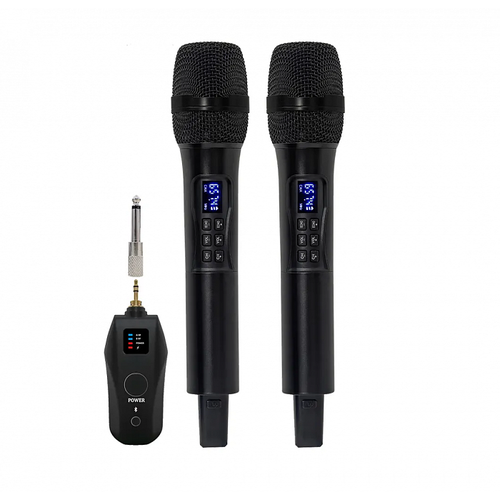 караоке система с микрофонами микшером и акустикой skydisco mic wl22 bluetooth r1100 Беспроводные микрофоны с Bluetooth и аудиоприемником SkyDisco Mic-WL205