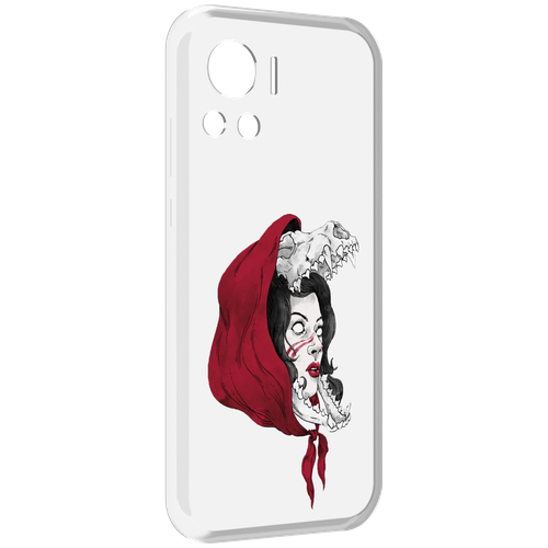 Чехол MyPads Красная шапочка и волк женский для Motorola Edge 30 Ultra задняя-панель-накладка-бампер