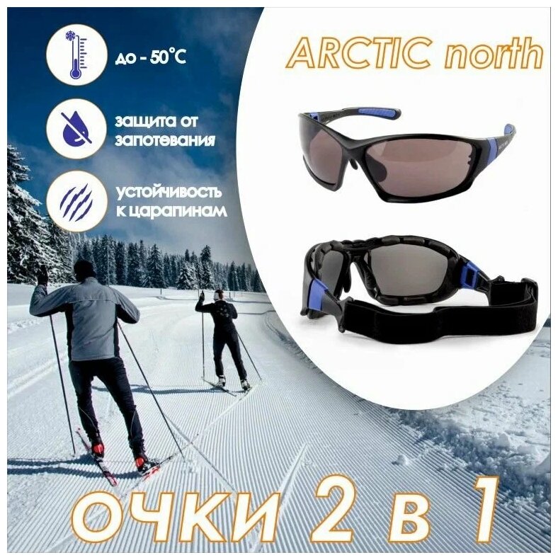 Очки защитные открытые ARCTIC north (5-3.1PC) артикул 18629, затемнённые - фотография № 3